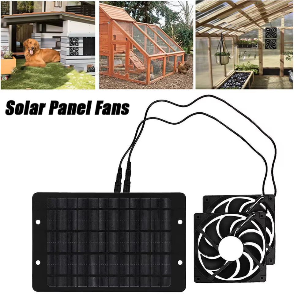 Exaustor Solar 12V 10W Duplo