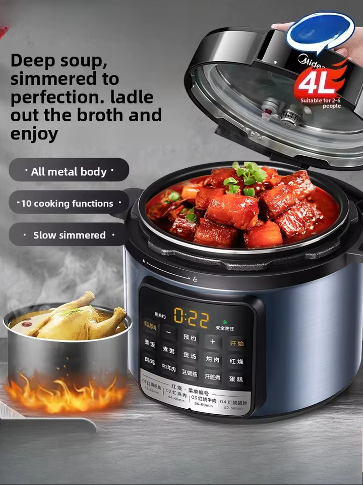Mini Panela Elétrica de Pressão 4L