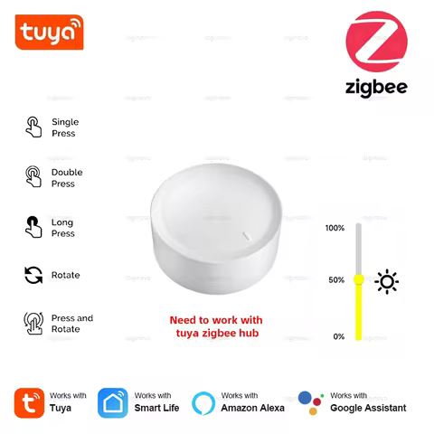 Interruptor Zigbee Tuya Rotativo