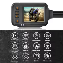 Gravador de Vídeo Moto HD 1080P DVR Thumbnail 2