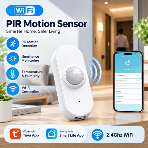 Sensor de Movimento PIR WiFi Inteligente