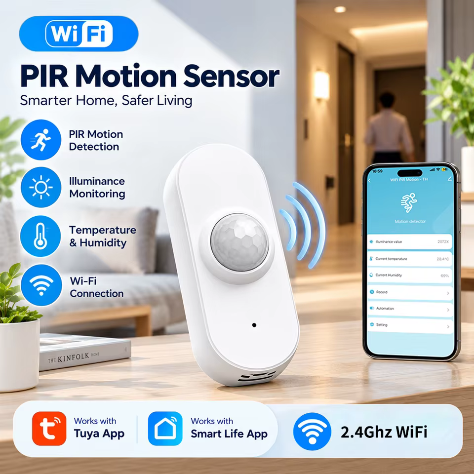 Sensor de Movimento PIR WiFi Inteligente