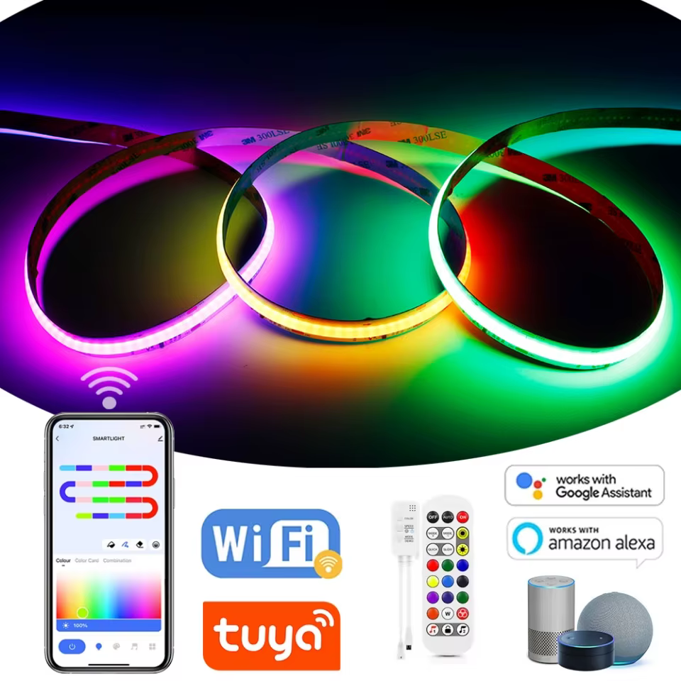 Fita LED RGBIC Inteligente Tuya