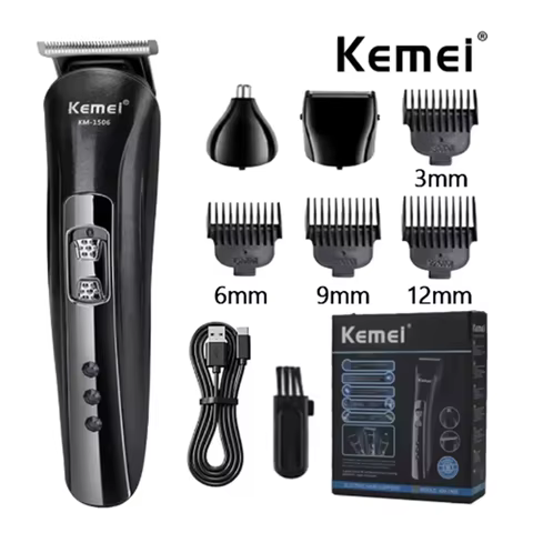 Kemei KM-1506 Barbeador 3 em 1