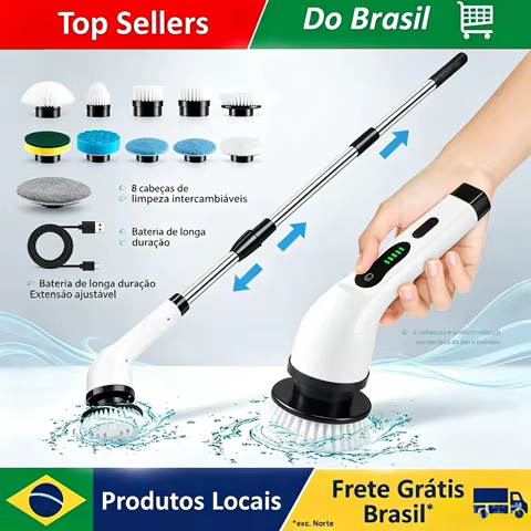 Esfregão Rotativo Sem Fio 9 em 1