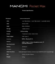 MANGMI Pocket Max 7" Console de Jogos Thumbnail 3