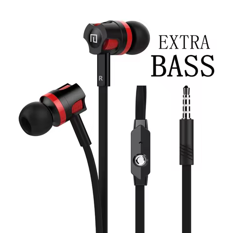 Fone de Ouvido 3.5mm com Microfone e Cabo Plano