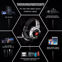 Fone Gamer ONIKUMA LED RGB Thumbnail 2