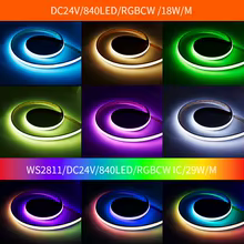Fita LED COB RGB+CW 840 LEDs/m IP68 Thumbnail 5