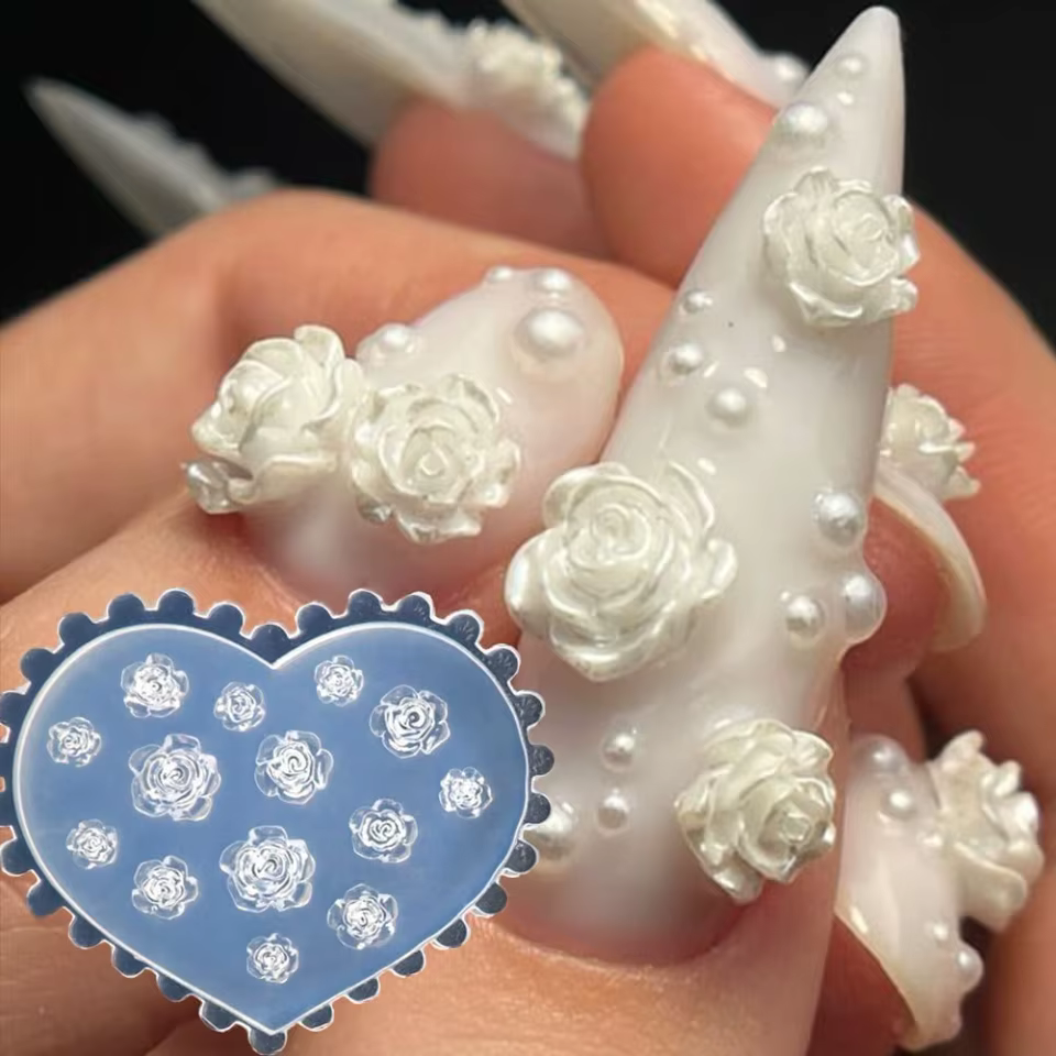 Moldes 3D Flores para Unhas Silicone