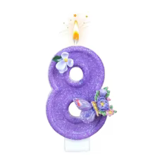 Velas de Aniversário com Números e Borboleta Thumbnail 5