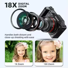 Câmera Digital 4K WiFi Tela Flip 18X Zoom Thumbnail 3