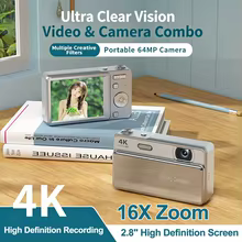 Câmera Digital 4K Deslizante 16X Zoom Thumbnail 3