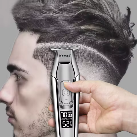 Kemei 5027 Máquina de Corte Profissional Sem Fio