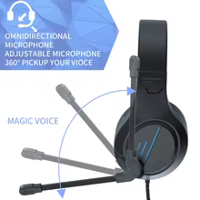 Headset Gamer Profissional com Microfone e Controle de Volume Thumbnail 3
