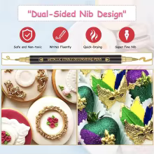 Canetas Douradas para Decoração de Biscoitos Thumbnail 4