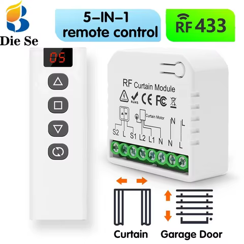 Módulo RF 433MHz para Cortina