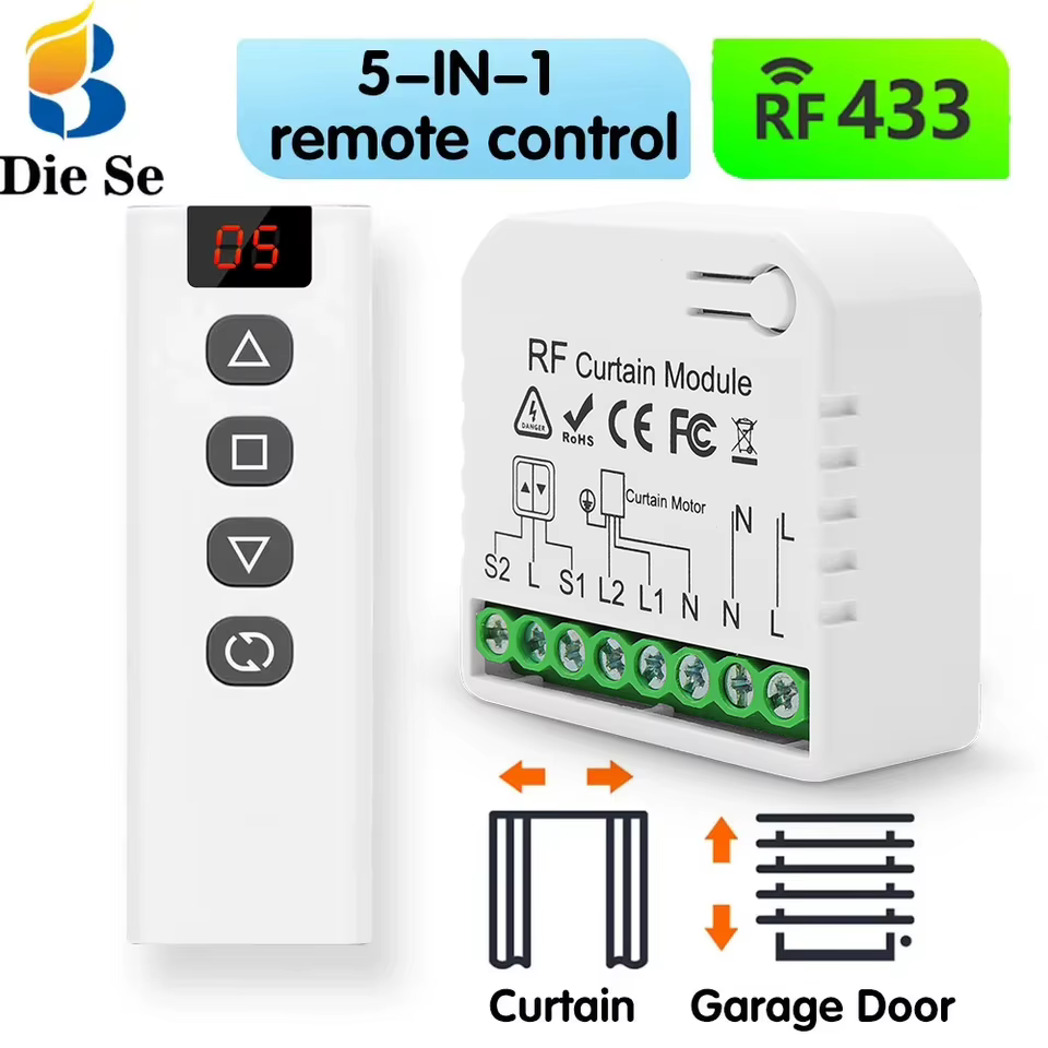 Módulo RF 433MHz para Cortina