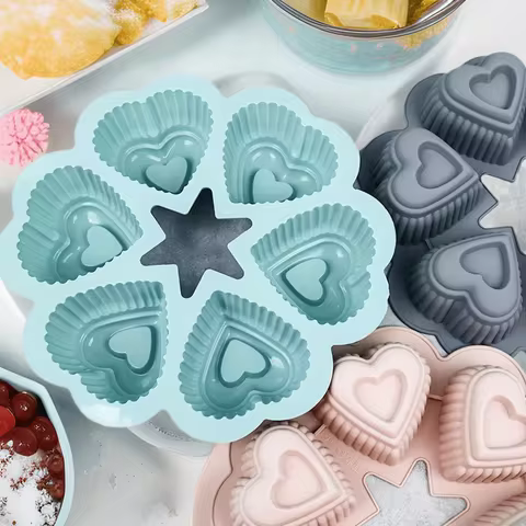 Molde de Silicone Coração Antiaderente