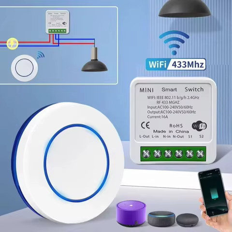Interruptor Inteligente WiFi Tuya 20A