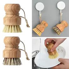 Kit 2 Escovas Cozinha Madeira Sisal Coco Thumbnail 6
