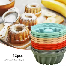 Kit 12 Formas de Bolo Silicone Antiaderente Thumbnail 2
