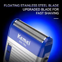 Kemei Mini Barbeador Elétrico Recarregável Thumbnail 4