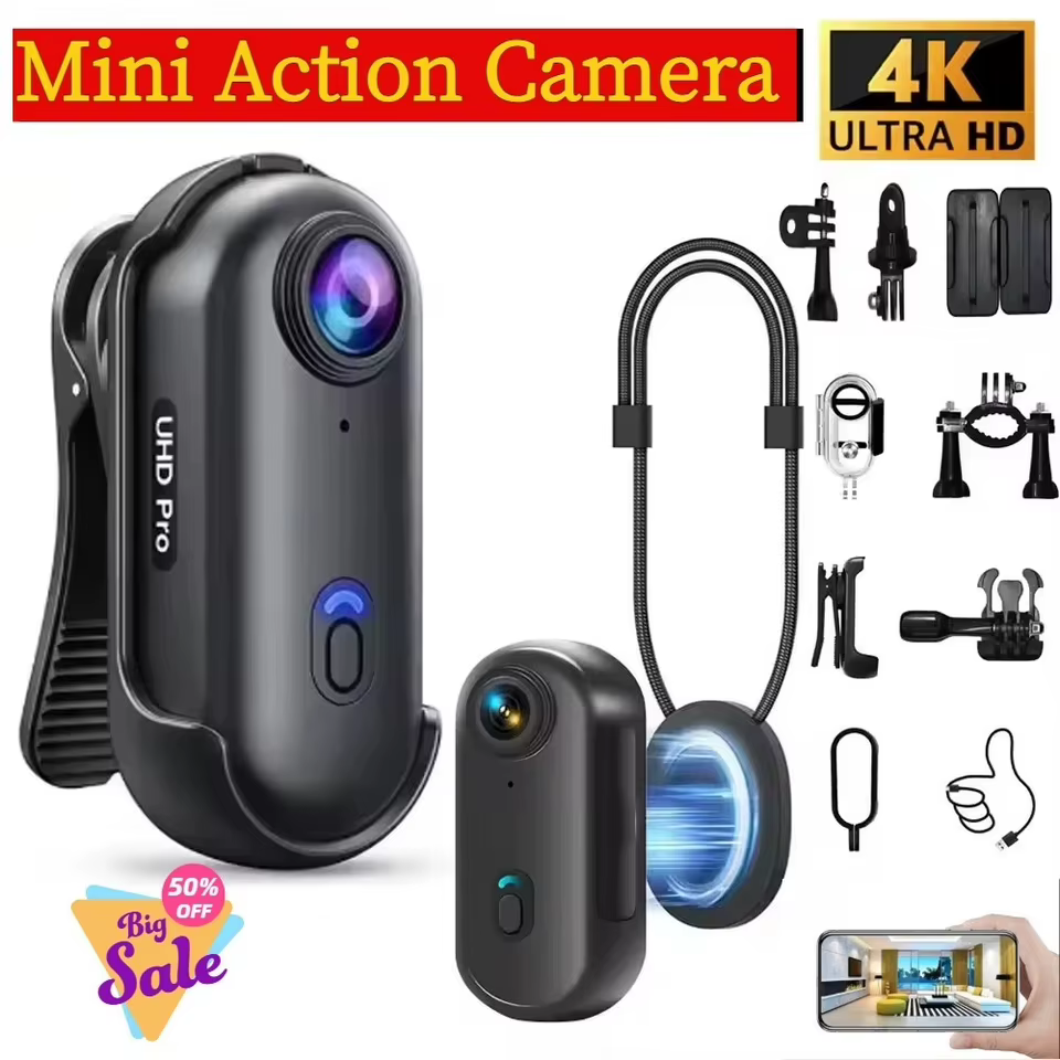 Câmera Mini 4K H88 à Prova d'Água