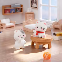 6 Figurinhas de Gato em Resina Thumbnail 3