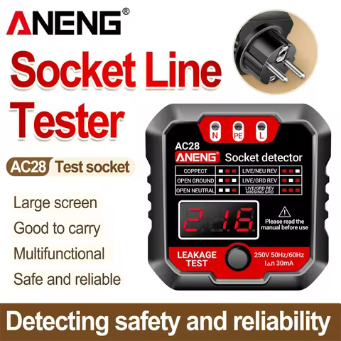 Testador de Tomada ANENG AC28