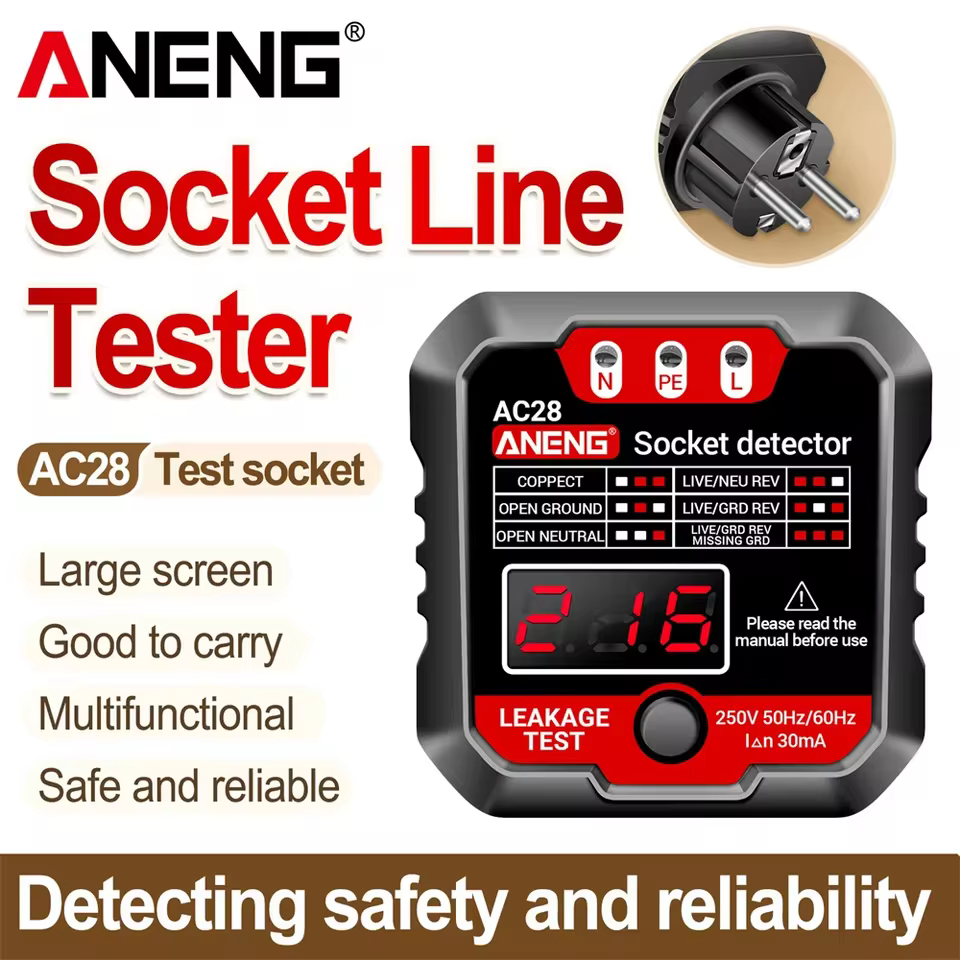 Testador de Tomada ANENG AC28