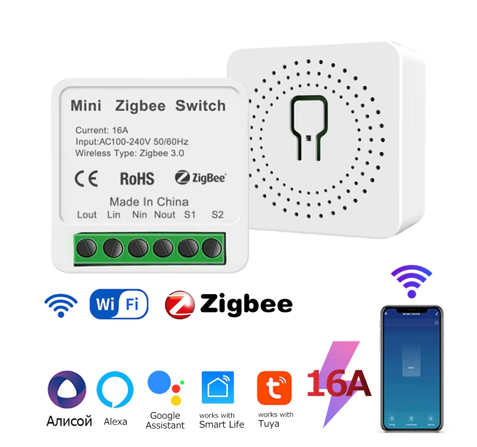 Interruptor Inteligente ZigBee WiFi 16A