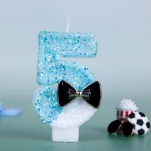 Velas Aniversário Glitter Tema Menino Thumbnail 3