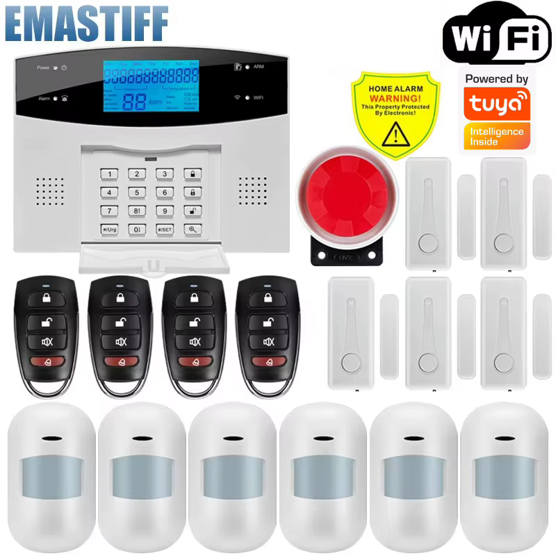 Alarme Inteligente WiFi GSM com Tela LCD e App