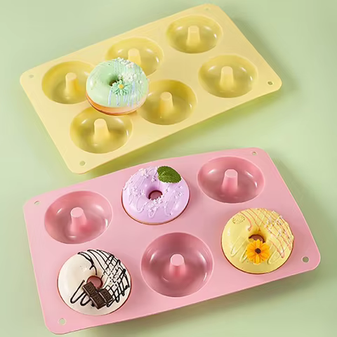 Molde de Silicone para Donuts 6 Cavidades