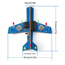 Kit de Avião Eletrônico DIY com LED Thumbnail 5