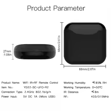 Controle Universal Inteligente YIDI WiFi+RF+IR Thumbnail 6