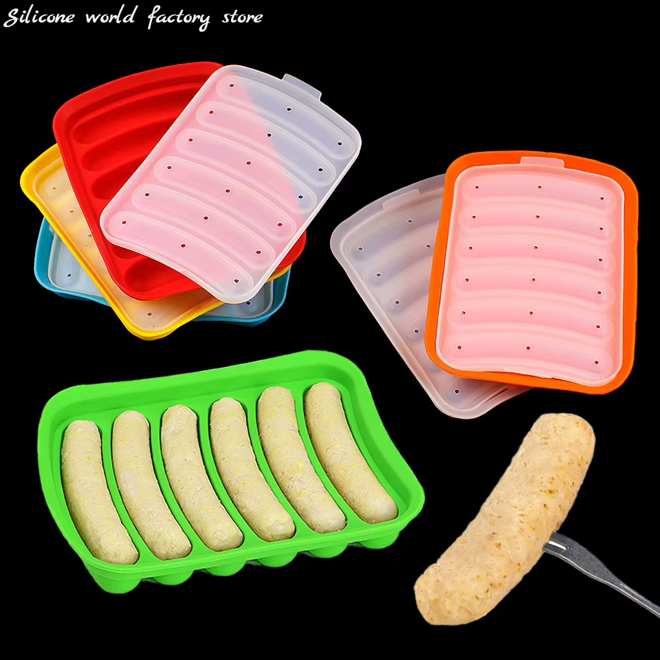 Molde de Silicone para Salsicha com Tampa