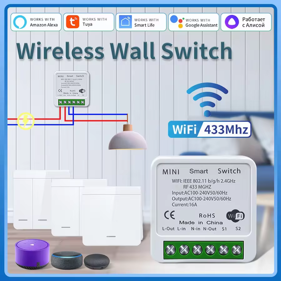 Interruptor Smart WiFi RF433MHz