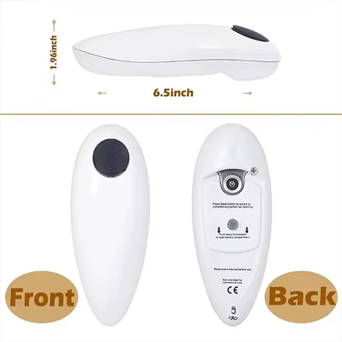 Abridor de Latas Elétrico Automático Branco