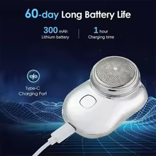 Barbeador Elétrico Portátil USB Thumbnail 2