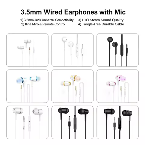 Fone de Ouvido com Fio e Microfone