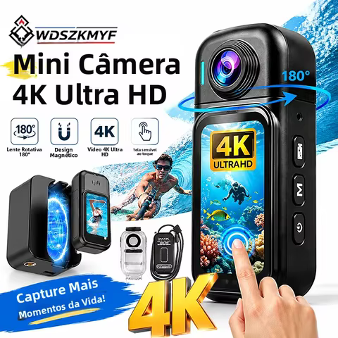 Mini Câmera de Ação 4K Wi-Fi