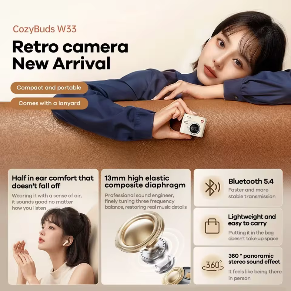 Fone Bluetooth 5.4 TWS Retro