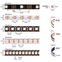 Fita LED RGB WS2812B Inteligente Thumbnail 2