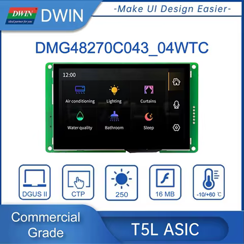 Módulo Display LCD DWIN 4.3" Touch