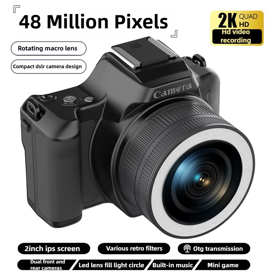 Mini Câmera DSLR 2K 48MP