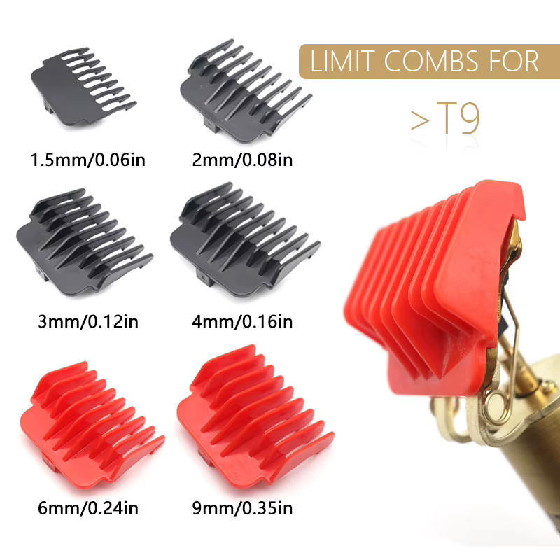 Aparador de Cabelo T9 Profissional com Pentes Guia