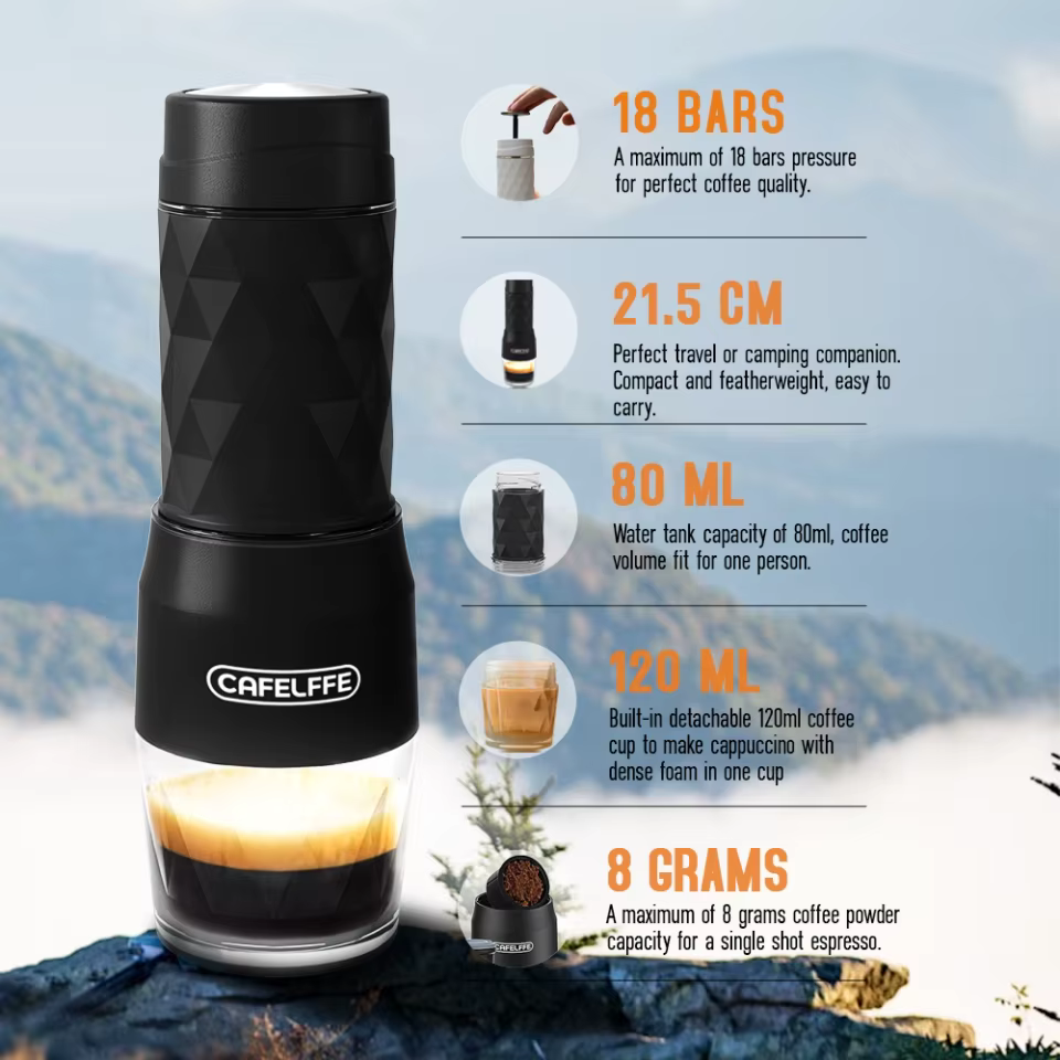 Cafelffe Máquina de Café Portátil 3 em 1