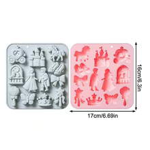 Molde Silicone 3D Príncipe e Princesa Thumbnail 6